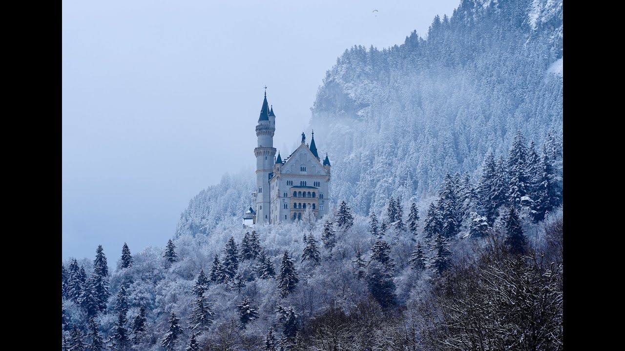 Neuschwanstein Castle Bavaria Germany short drive in February 2025