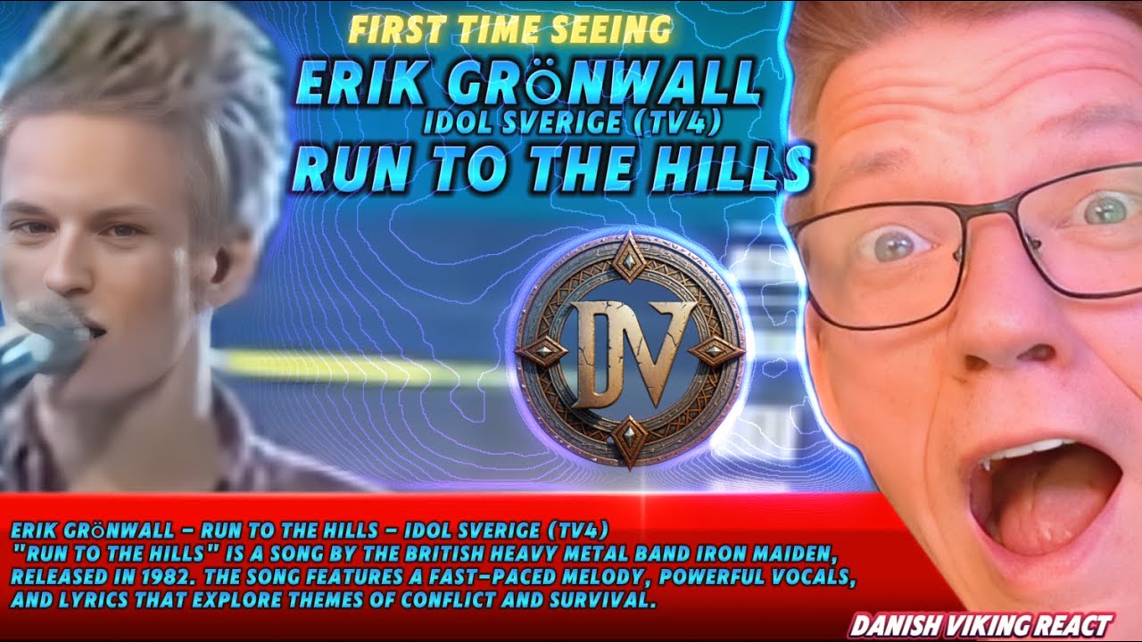 Erik Grönwall First Reaction !  Run to the hills #reaction #erikgronwall #ironmaiden #musicreactions