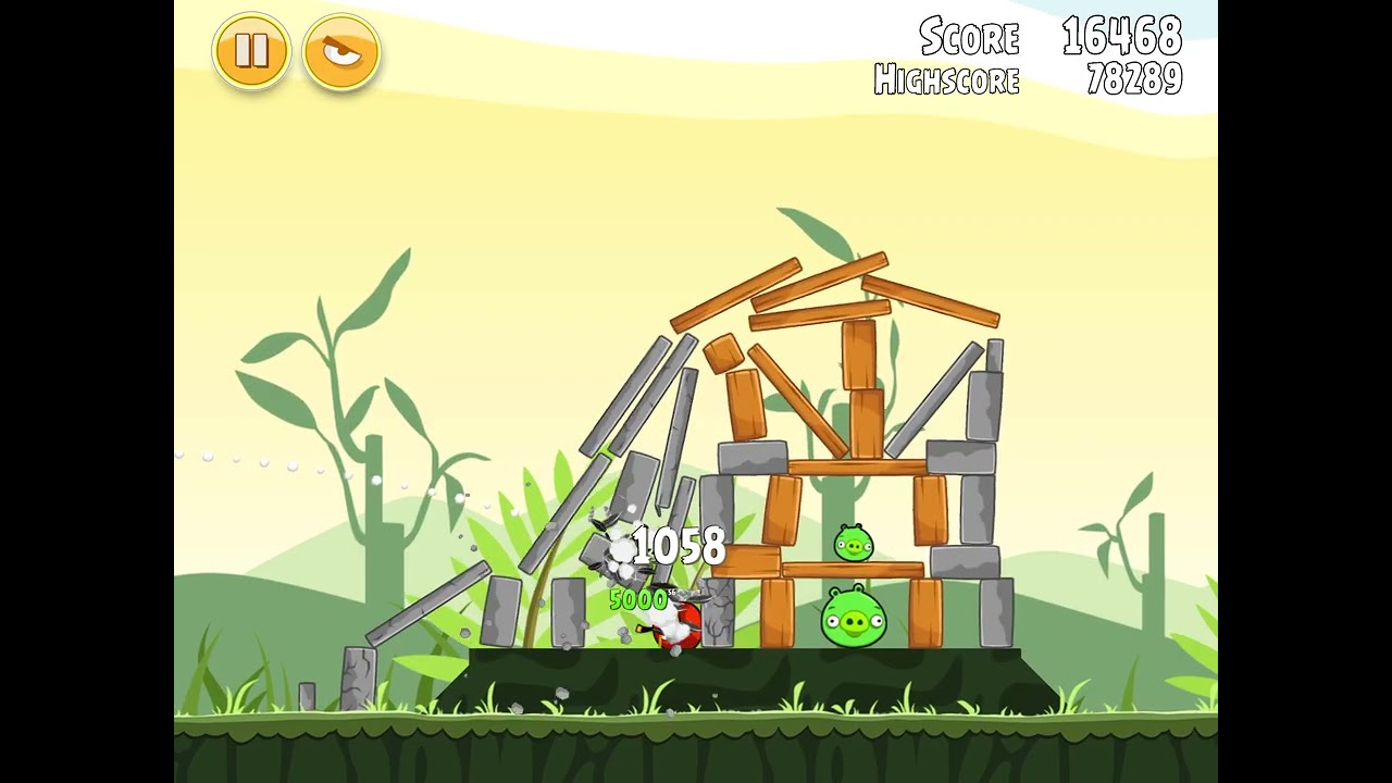 One level 3 star at a time. / Silence Master play Angry Birds: Red First Flight / 3 stars video 3