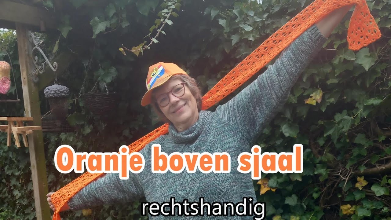 Haken - tutorial #538: Oranje boven sjaal