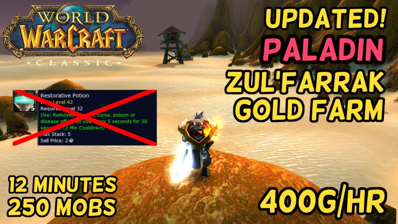 HUGE UPDATE! TBC Classic Paladin ZF Gold Farm! 400G/hr!