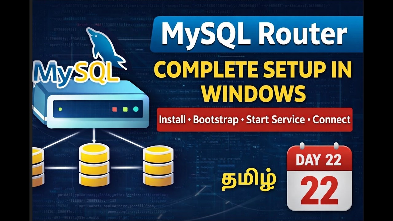 MySQL Router Full Setup (Install + Bootstrap + Start Service + Connect) | Day 22 | Tamil
