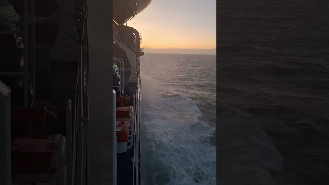 Rough Evening crossing on the Irish Sea #storm #irishsea #ferry