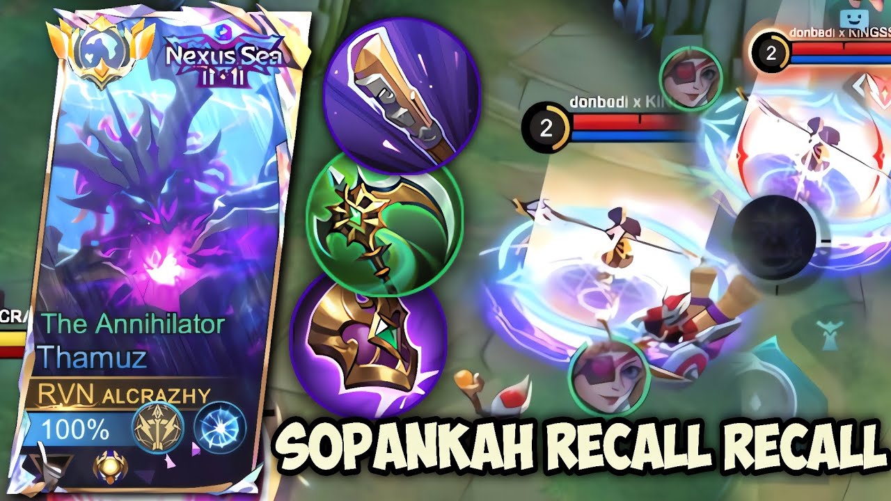 MUSUH RECALL²‼️THAMUZ AJARI SOPAN SANTUN PAKAI MODE TRINITY | GAMEPLAY TOP GLOBAL THAMUZ - MLBB