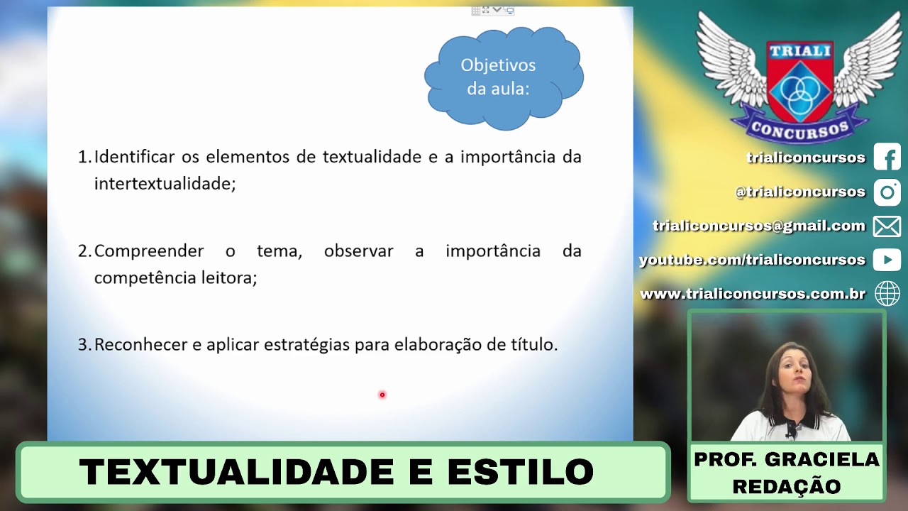 Textualidade e Estilo - Profa Graciela - Redação.