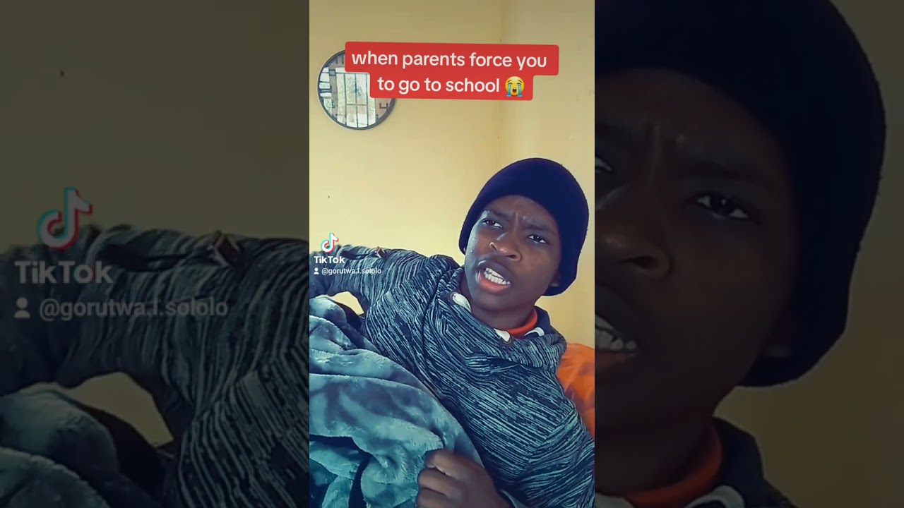 когда родители заставляют тебя идти в школу 😭