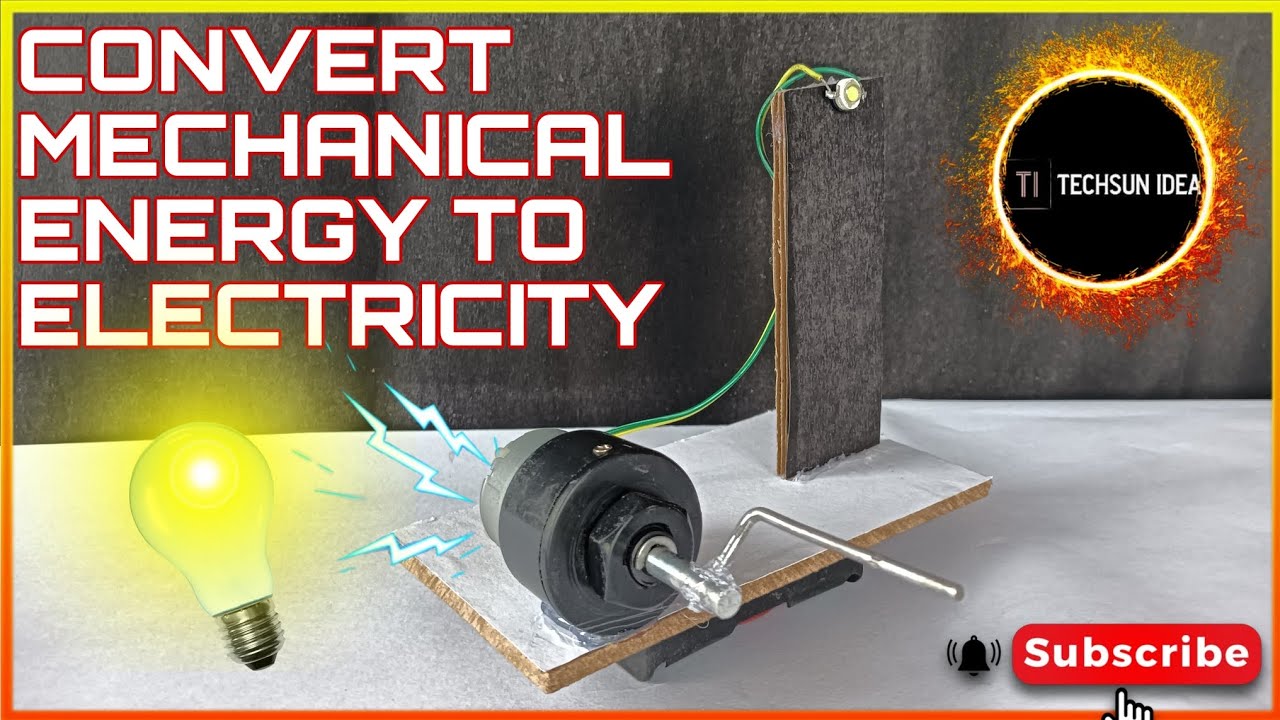 How to Make Electricity from Mechanical Energy | Simple Science Project | Simple DIY Generator
