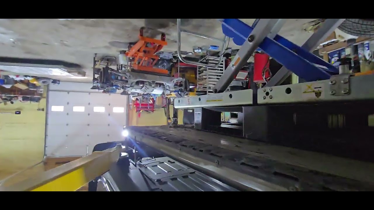 Tesla model S used HV battery install with new lift, Tesx