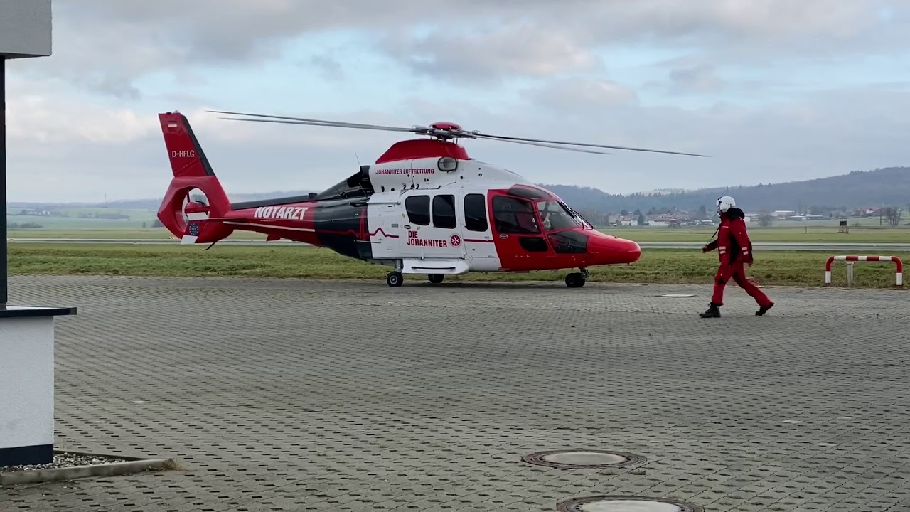 Johanniter Luftrettung | Start Christoph Mittelhessen | EC 155 | D-HFLG | Flugplatz Reichelsheim