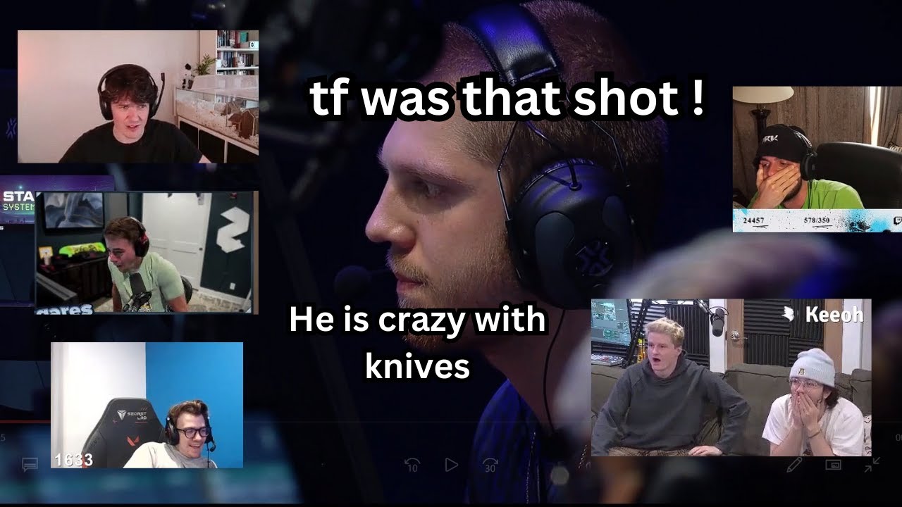 Streamers reacts to EG Demon1's  insane flick with knives on FNC Alfajer | EG VS FNC | VCT Tokyo
