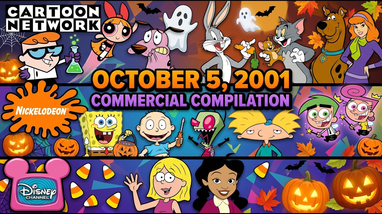 Cartoon Network, Nickelodeon, Disney Channel October 5, 2001 Commercial Compilation