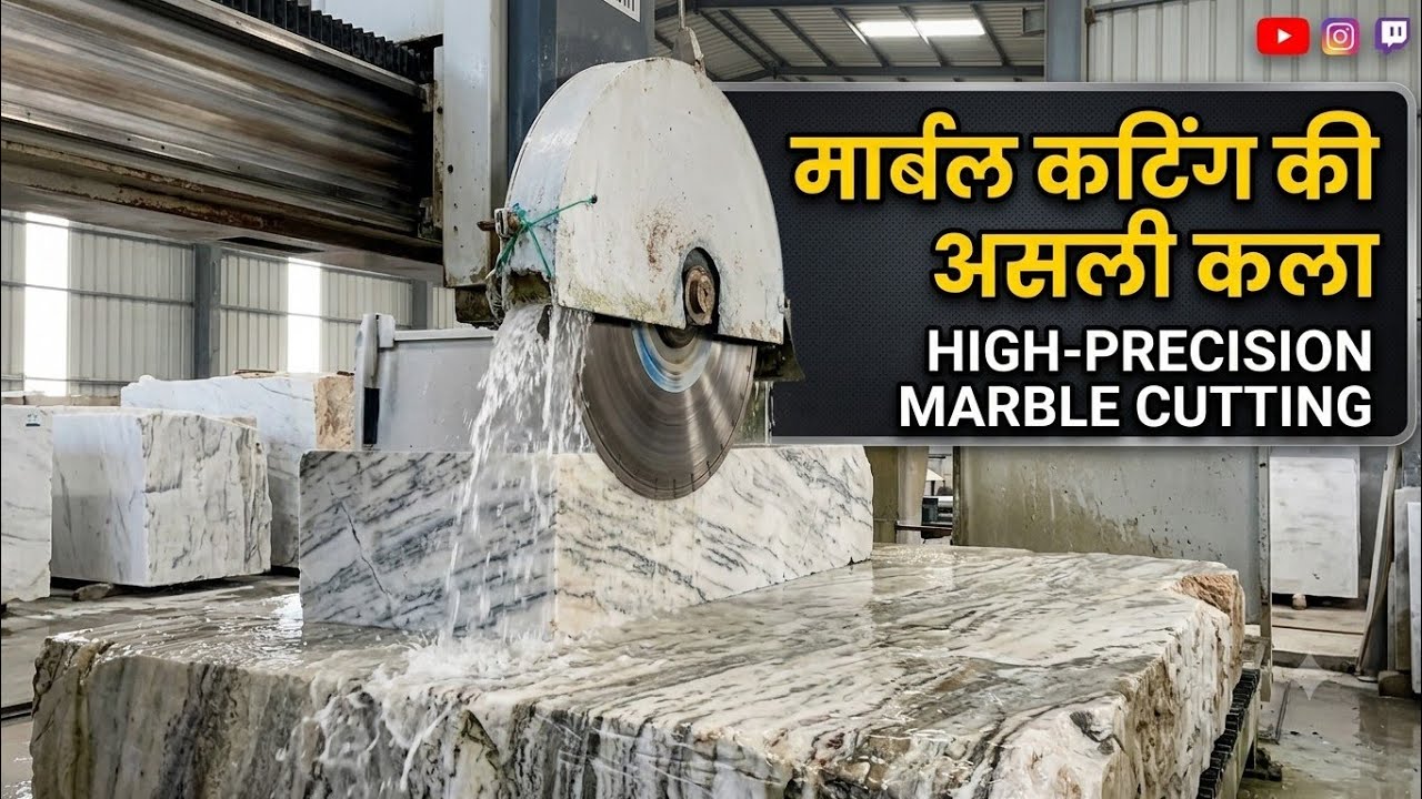 Live Marble Cutting & Craftsmanship | Marble Working Proces