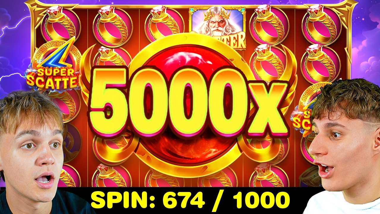 1000 SPINS VS GATES OF OLYMPUS SUPER SCATTER (HUGE WIN)