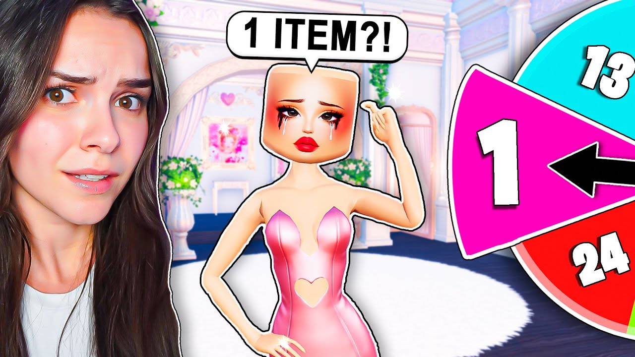 WHEEL CHOOSES How Many Items We WEAR in Dress to Impress...