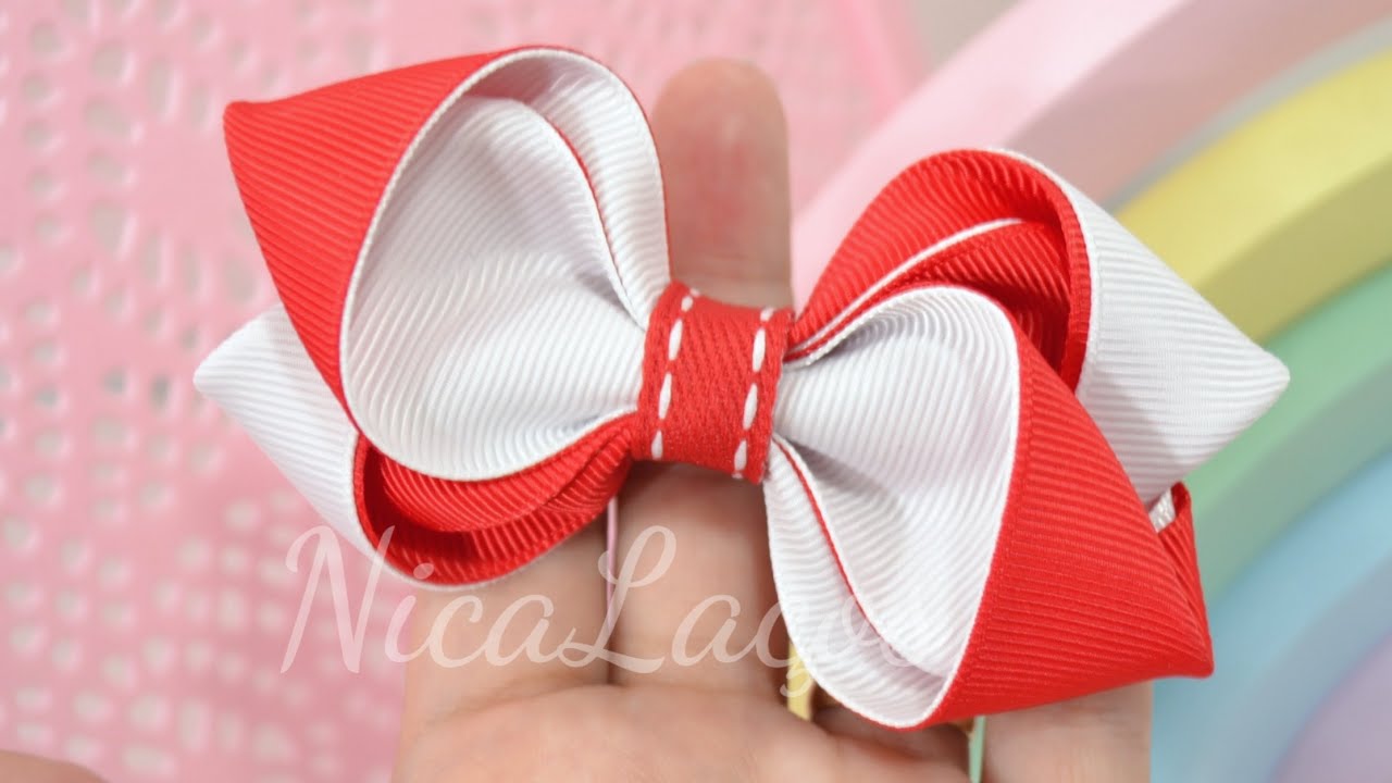 🎀 Fazendo um laço lindo! Laço Madri 2. DIY/ PAP/ Ribbon bow hair