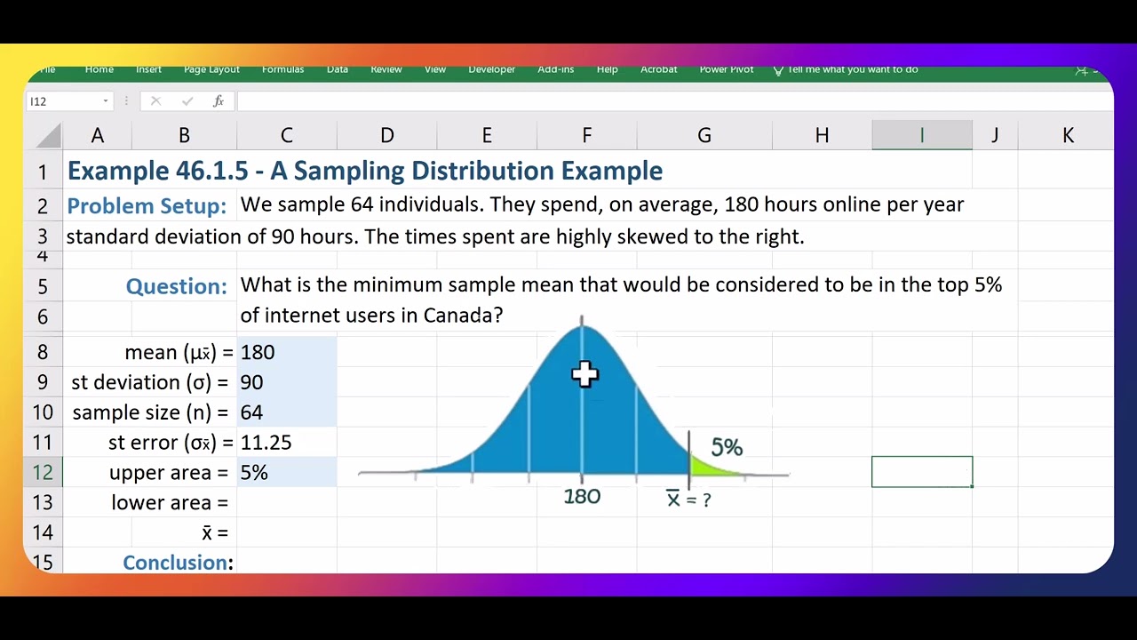 How to Solve an Inverse Sampling Problem using Excel's NORM.INV