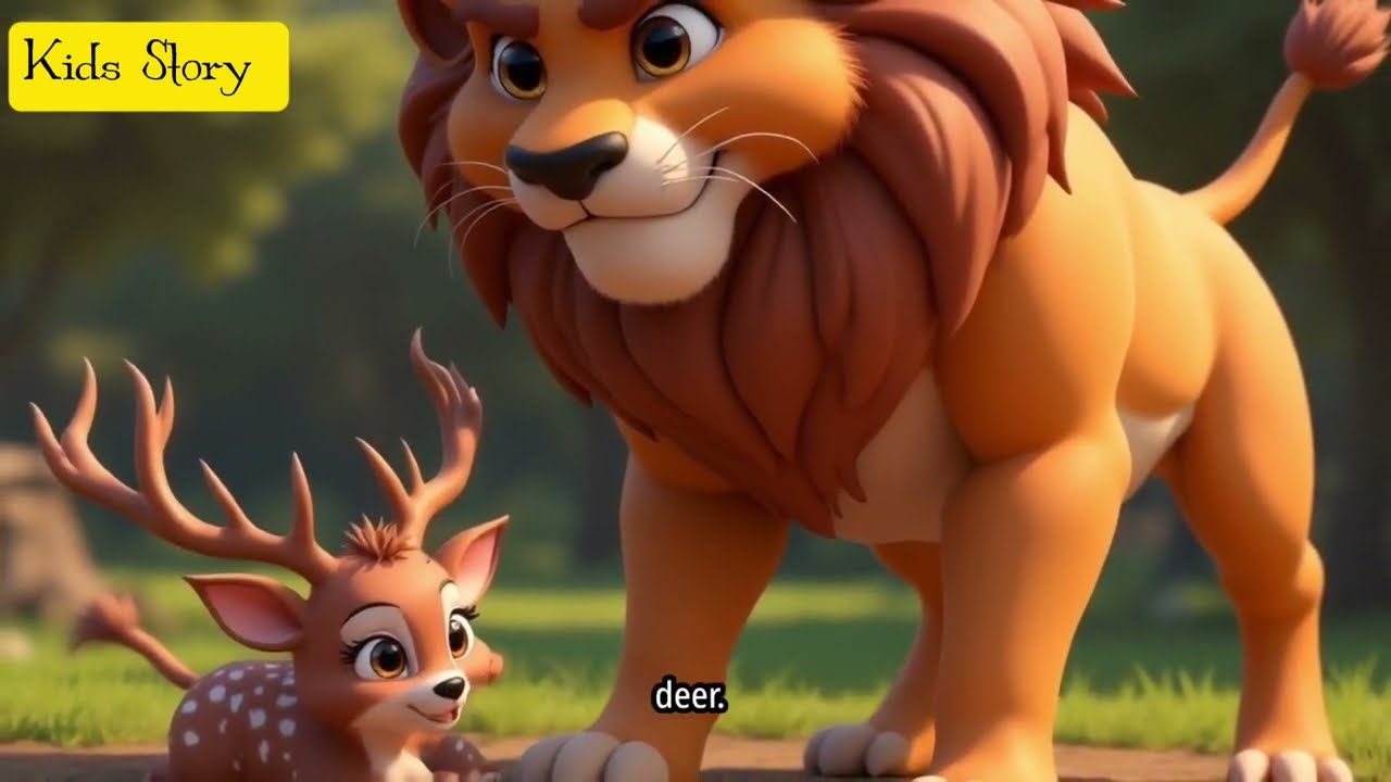 help‼️ Baby Deer from Lion Attacks | nursery animation for kids | Kids Story 