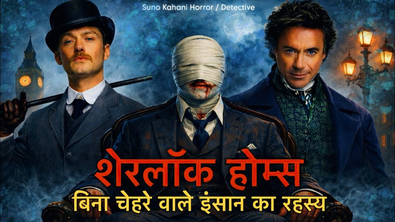Detective Mystery- बिना चेहरे वाला इंसान | Sherlock Holmes Stories In Hindi | Suno Kahani Horror