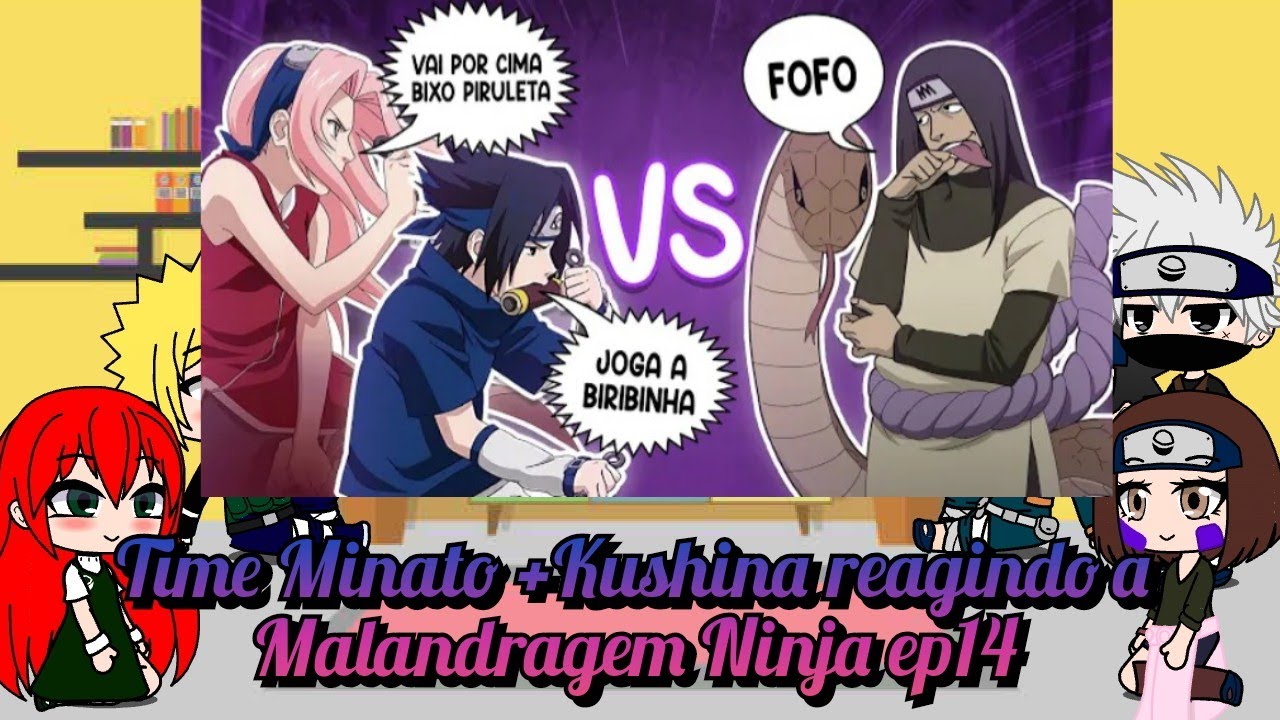 Time Minato +Kushina reagindo a Malandragem Ninja ep14 (A Cobra vai Dançar)(@VoiceMakers)