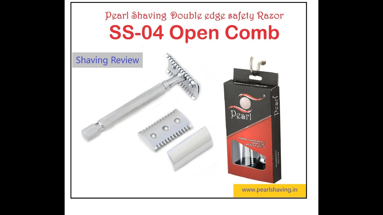 Pearl Shaving Double Edge Safety Razor SS 04 open comb 2