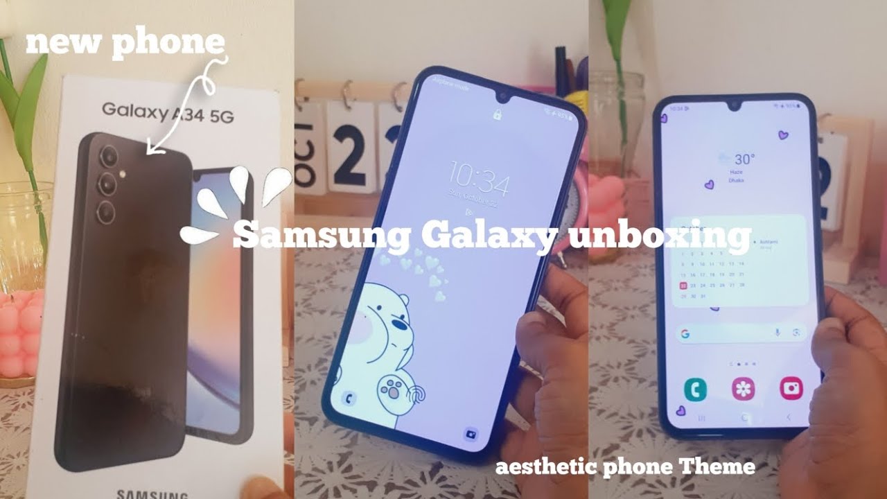 Samsung A34 5g 8/256 | aesthetic unboxing, accessories and camera test || best phone for vlog