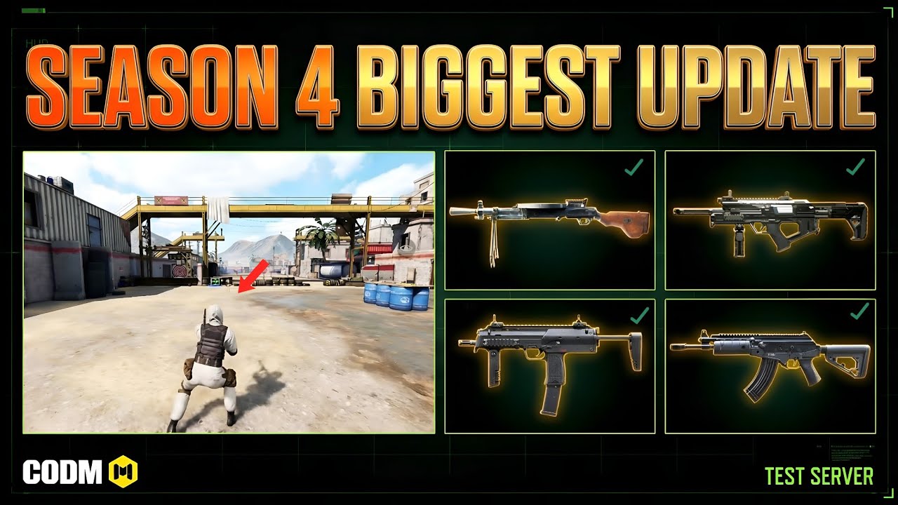 CODM Season 4 Test Server - 4 New Guns and New Movement Leaked