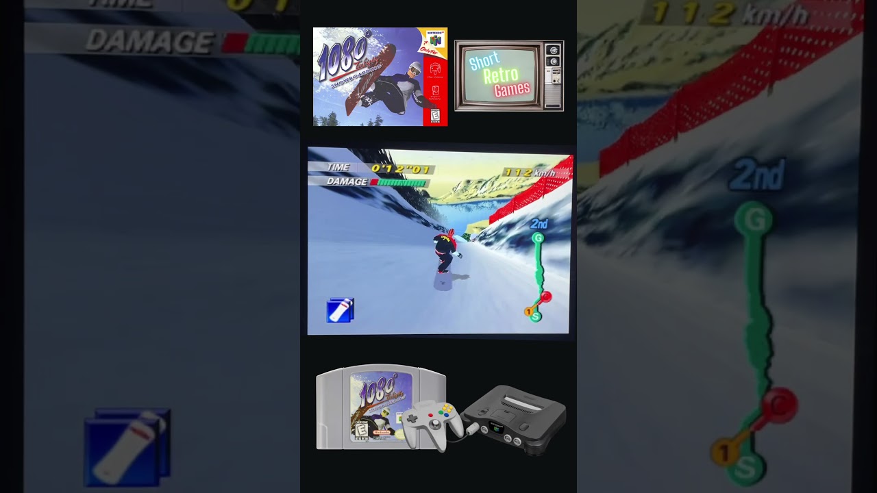 1080 Snowboarding (N64) - Intro + Gameplay #Nostalgia #N64 #GamingShorts #90s #2000s #RetroGaming
