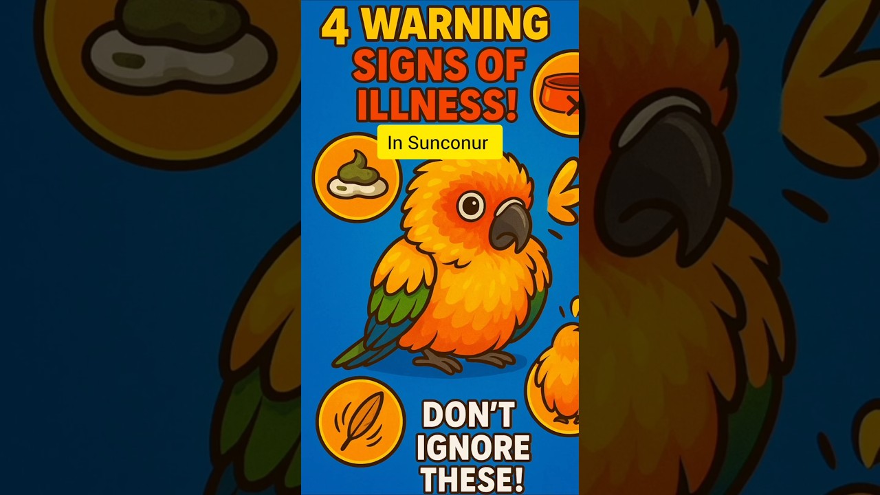 Sick Sunconure's 4 warning ⚠️ Signs #sunconure #parrot #Sickbirds