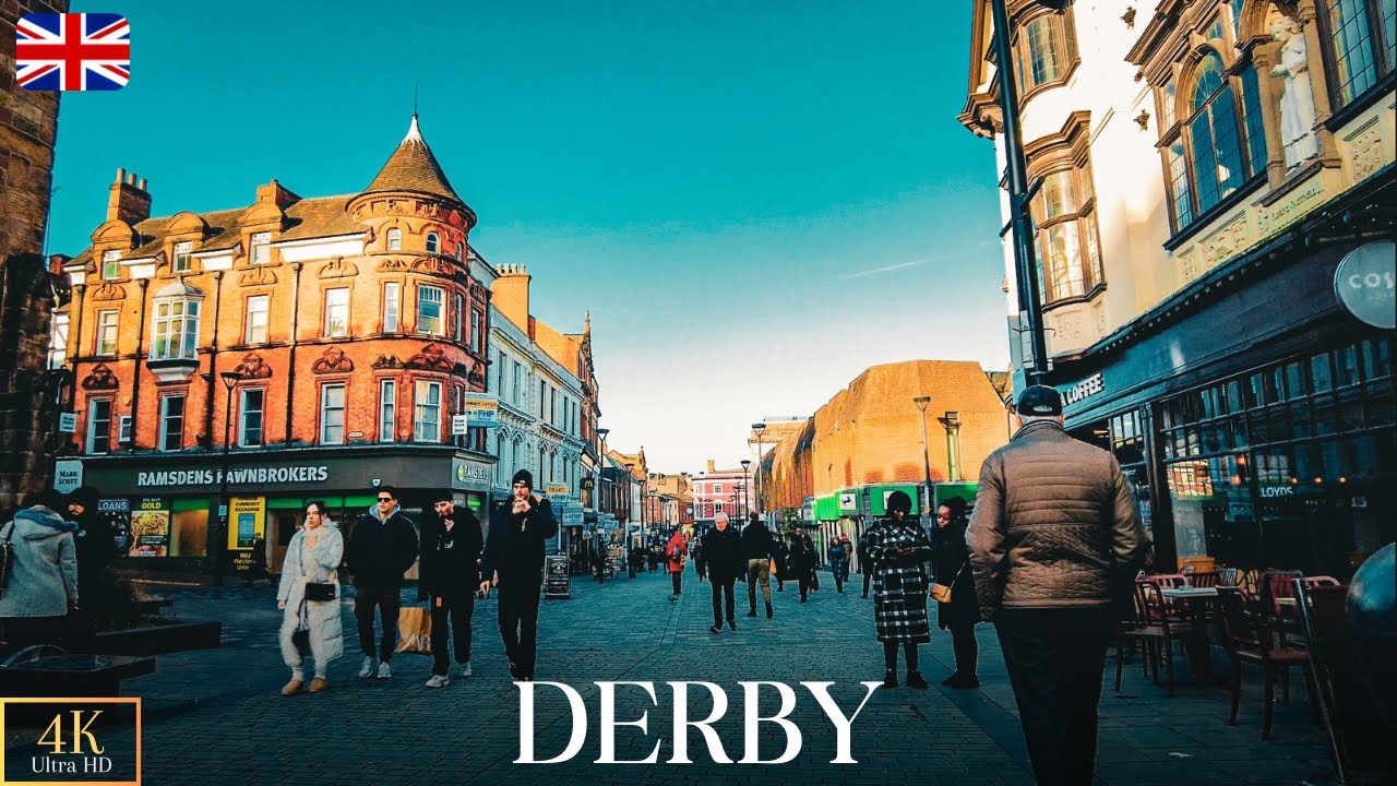 DERBY City Centre Walk 4K | Pendu Escapes