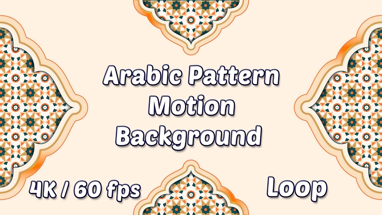 ARABIC PATTERN ANIMATED BACKGROUND 4K LOOP