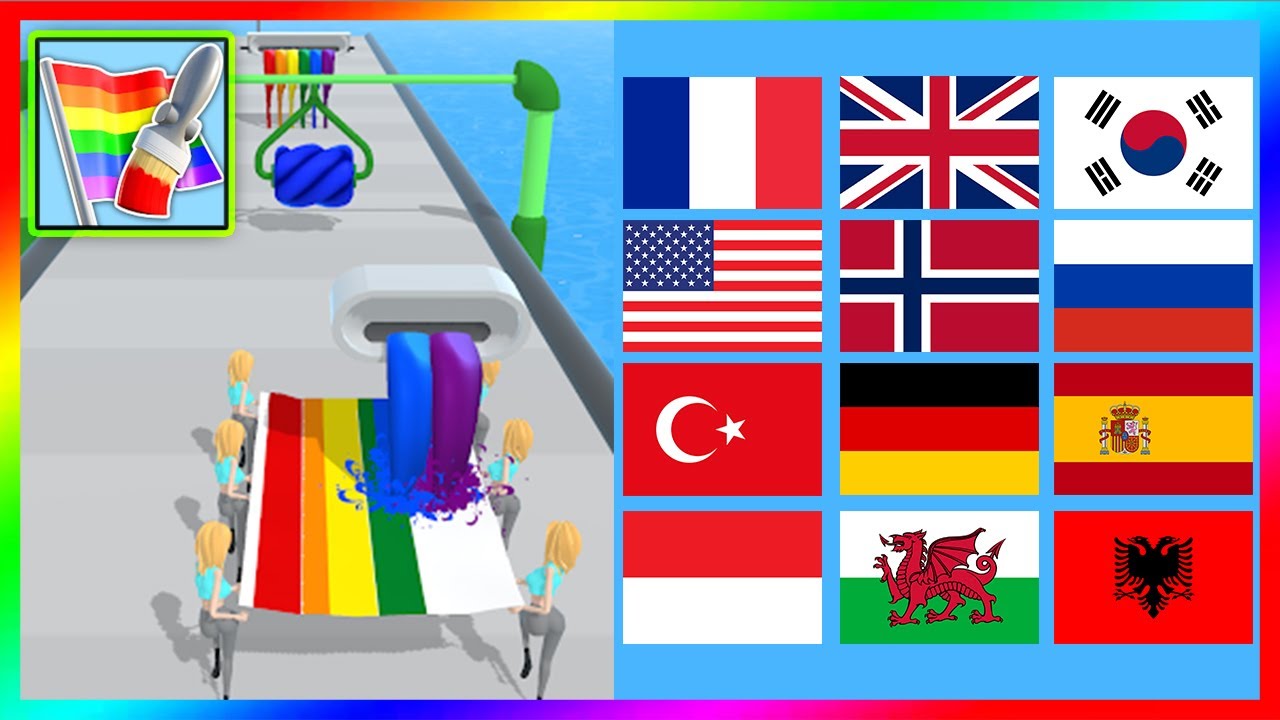 Flag Painters 🏴🚩🏳️ All Levels Gameplay Android IOS