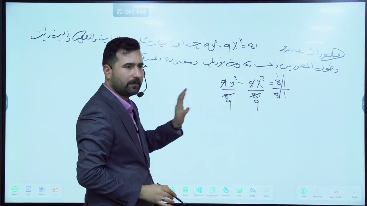 رياضيات الثالث صناعه وتجميع الحاسوب  / القطع الزائد  مراجعة المركزة / الاستاذ علي المندلاوي