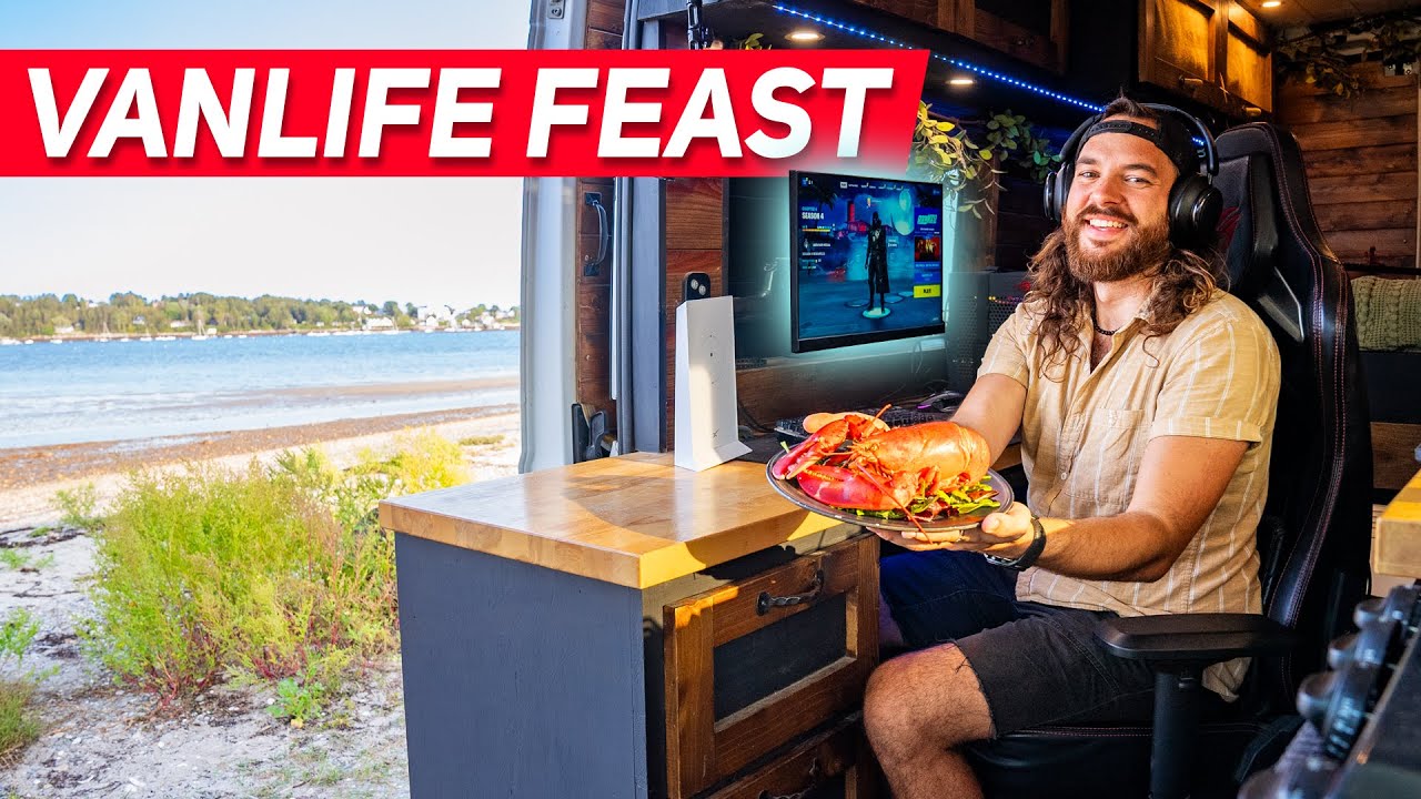 Vanlife Lobster Feast и пляжный кемпинг