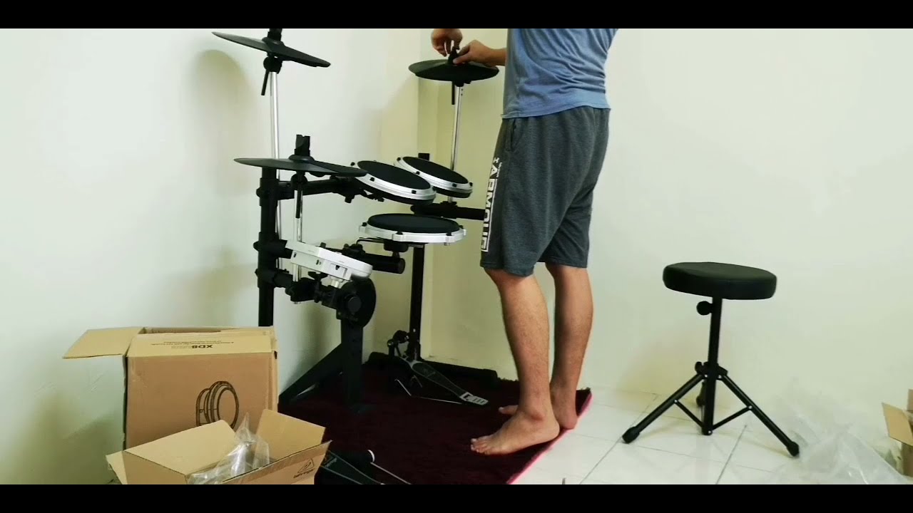 Unboxing & Install Behringer XD-8USB Digital Electronic #Drum Set