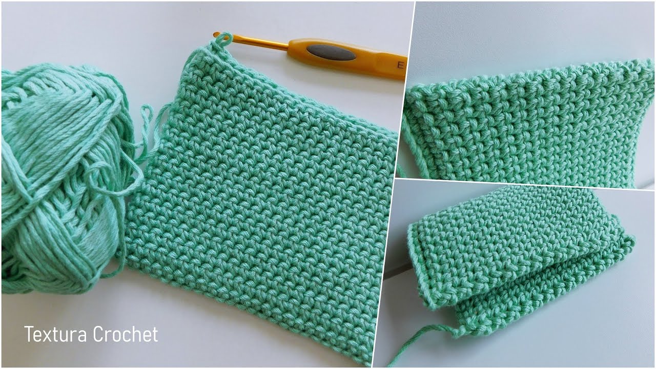 Tutorial Crochet Nueva textura con puntos bajos.