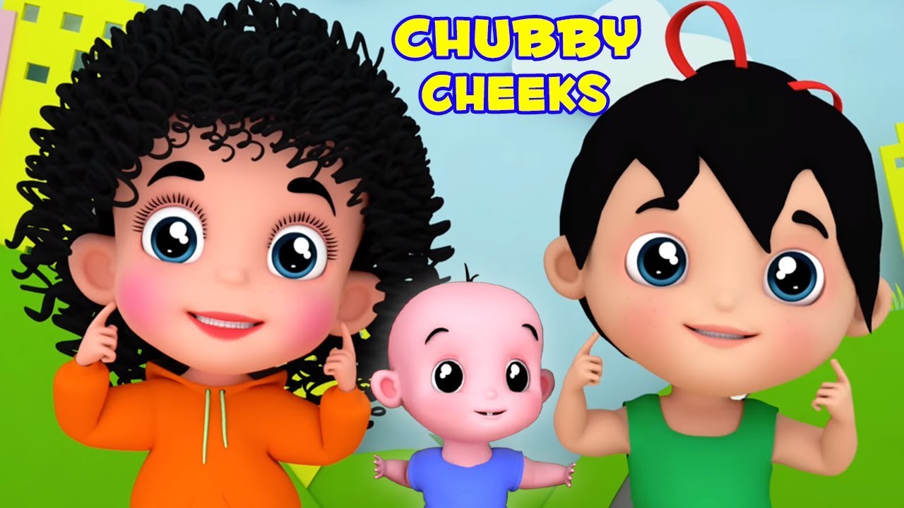 pipi gemuk lesung pipit dagu | anak-anak sajak | lagu bayi | Kids Rhymes | Chubby Cheeks Dimple Chin