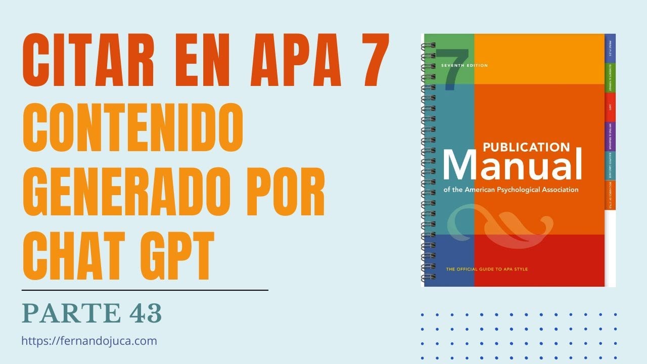 Cómo Referenciar y Citar Contenido de ChatGPT en APA 7ma Edición: Guía Paso a Paso