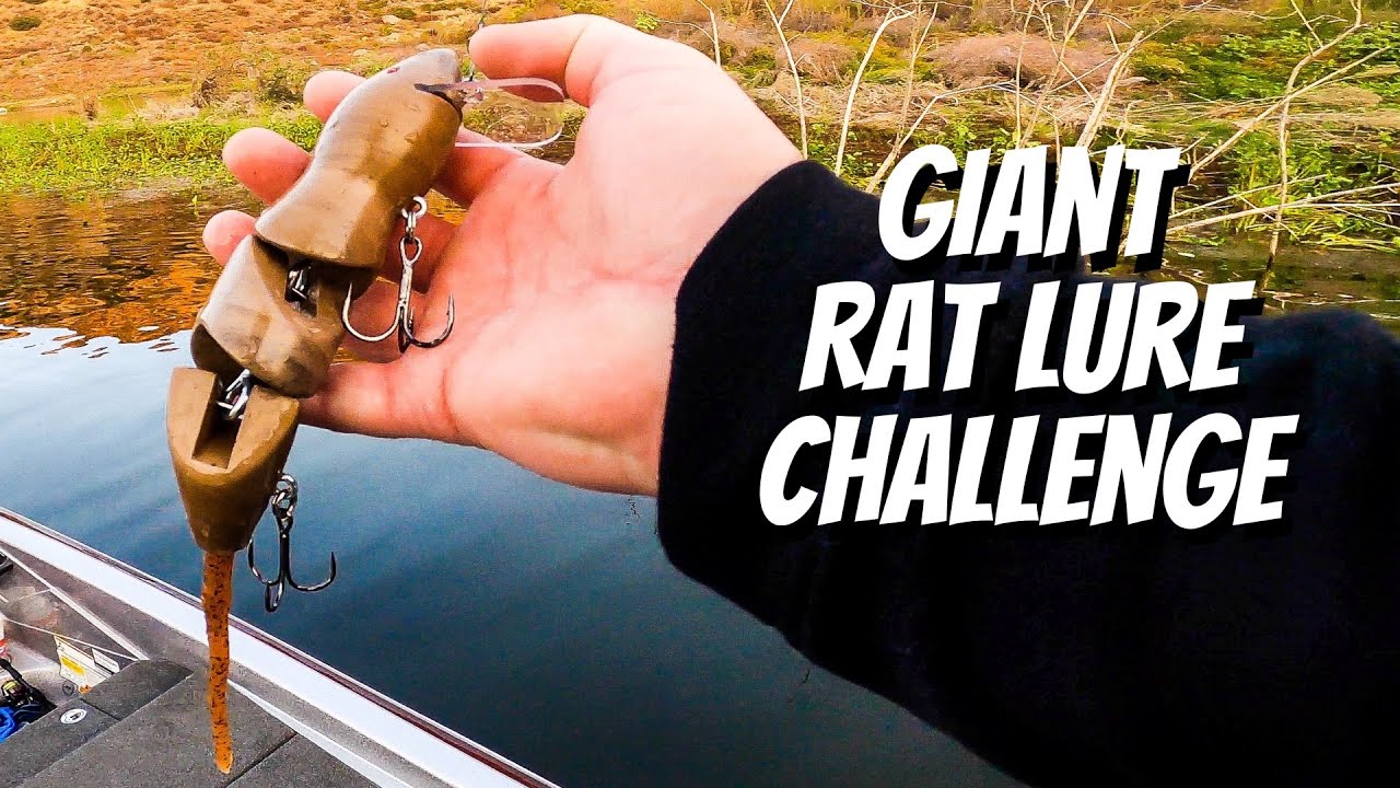 GIANT RAT Lure Challenge - Searching For Giant Bass On A Rat Fishing Lure - Rat Fishing Bait
