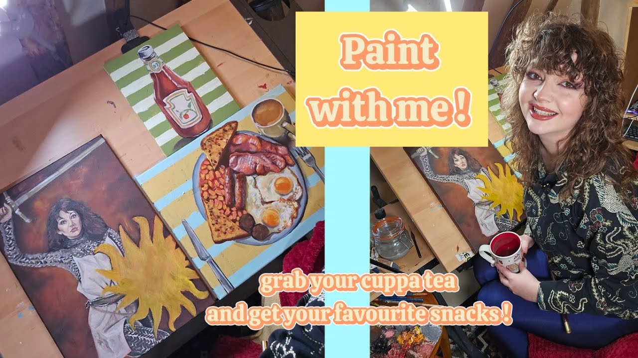 GRAB A CUPPA TEA AND PAINT WITH ME ! 