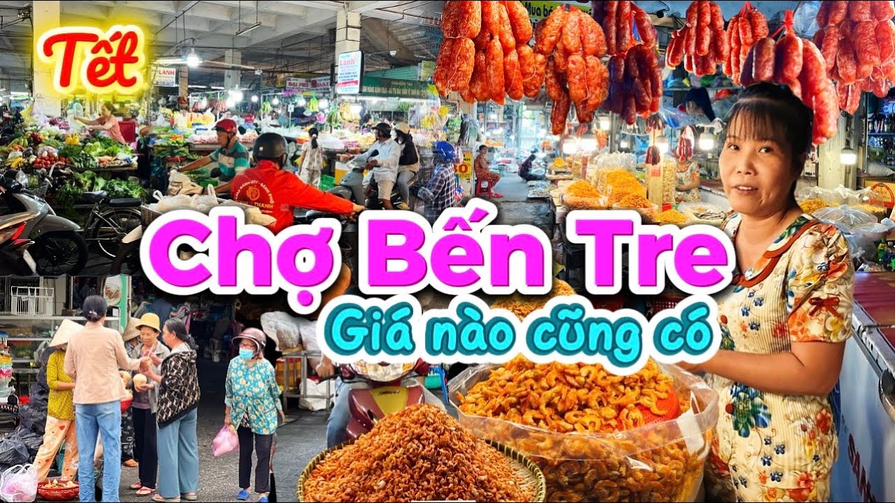 1157. Bến Tre - Hỏi giá khô Tết ở chợ Bến Tre phát hiện thêm quán Hủ tiếu chay, quầy bánh Tét ngon