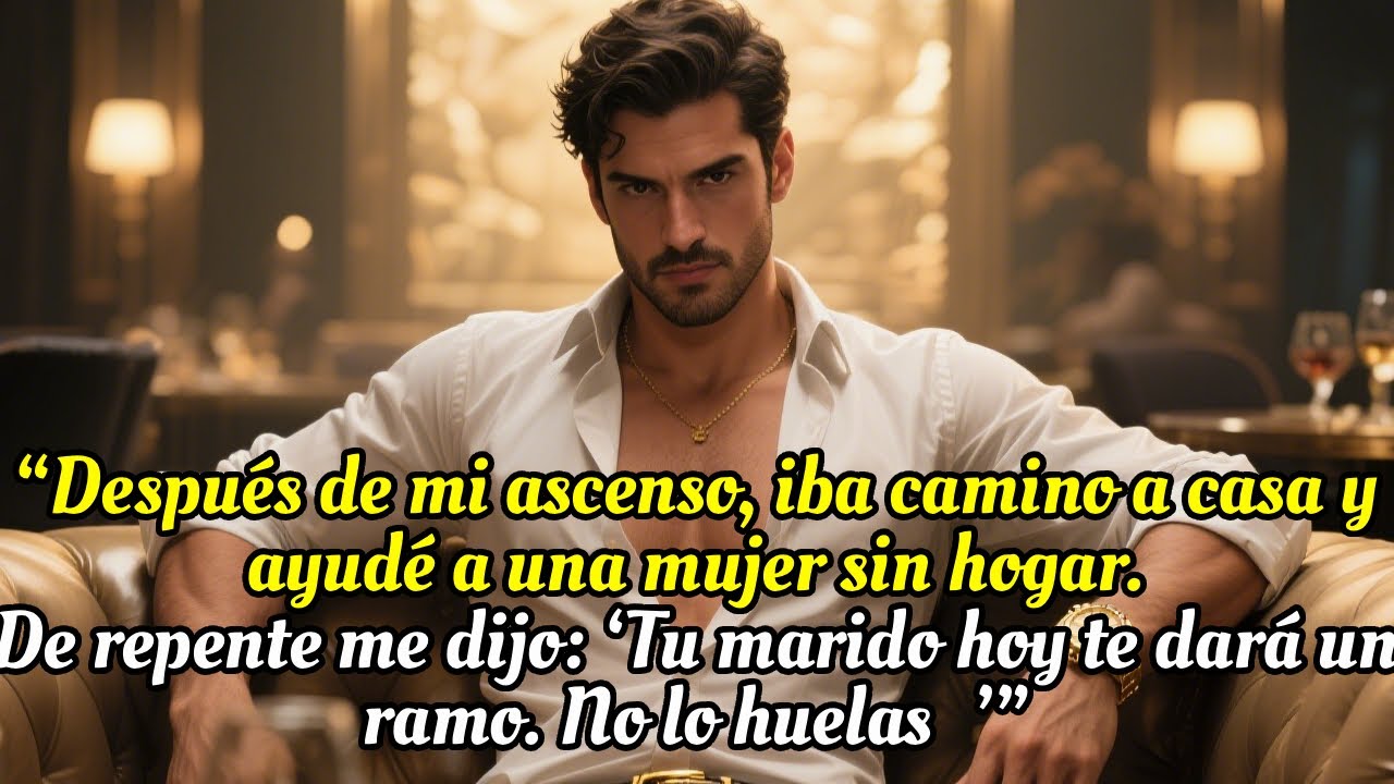 🏡 ayudé a una mujer sin hogar 😊. Me dijo: “No huelas el ramo 💐 que te dio tu marido”. ⁉️