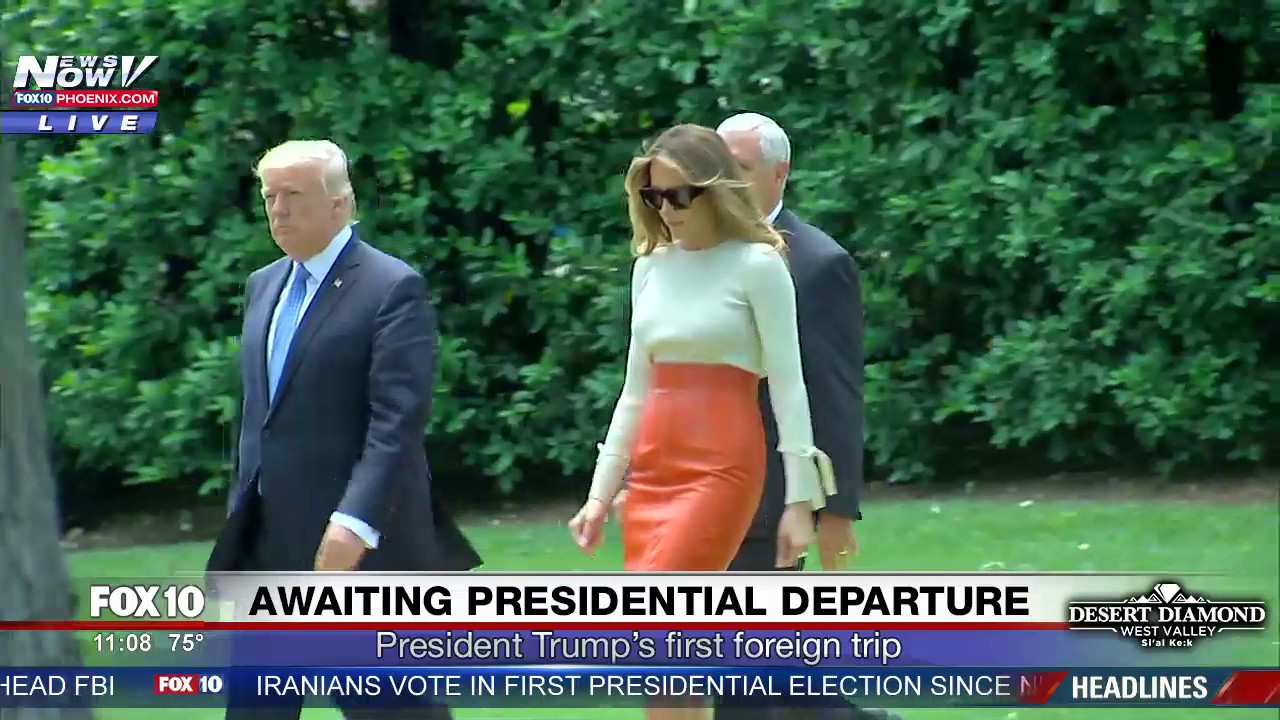 WATCH: President Trump, Melania and Ivanka Trump Leave The White House In Marine One (FNN)