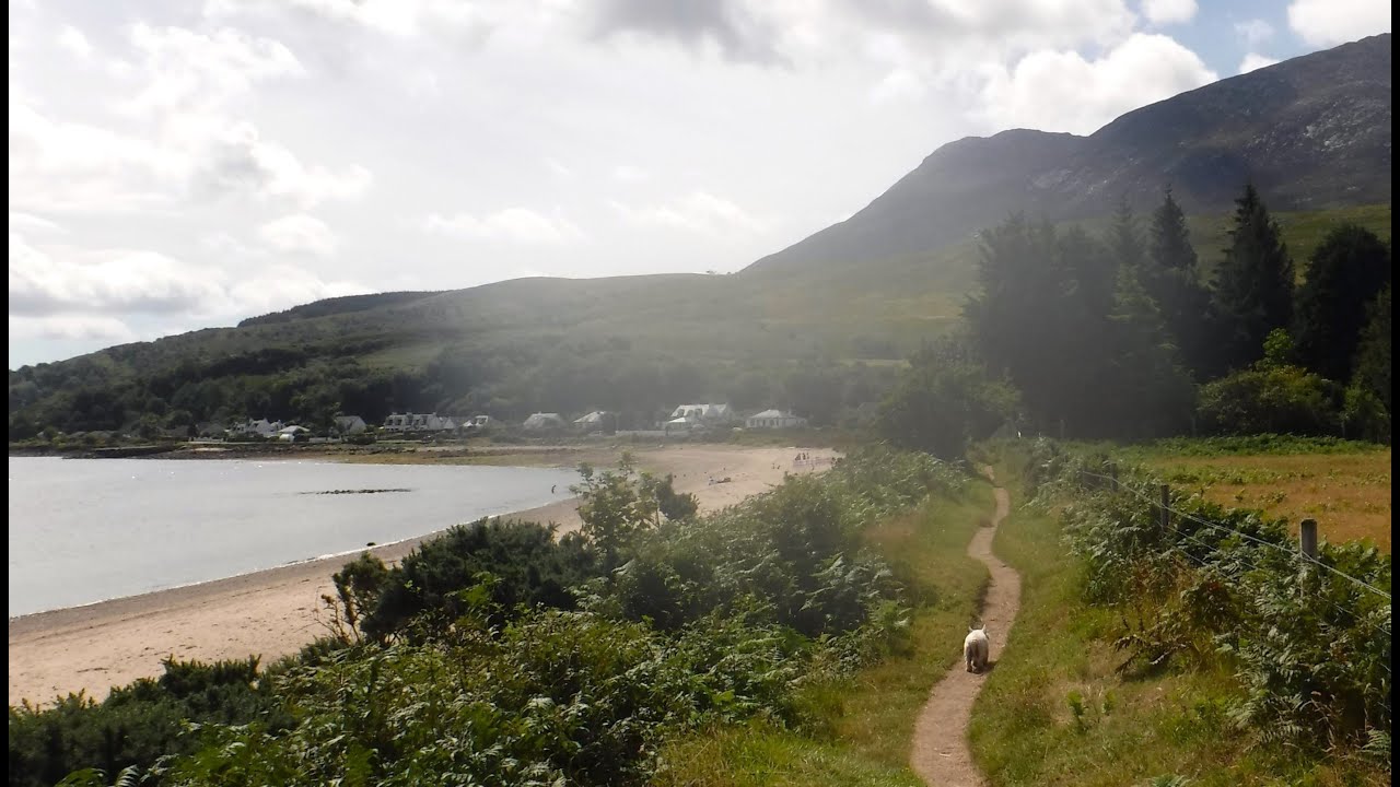 Sannox beach and stepping stones Isle of Arran Scotland@davetheraverovingtherock
