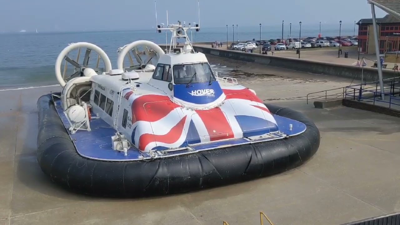 Portsmouth to Isle of Wight hovercraft. 5th September 2021. 