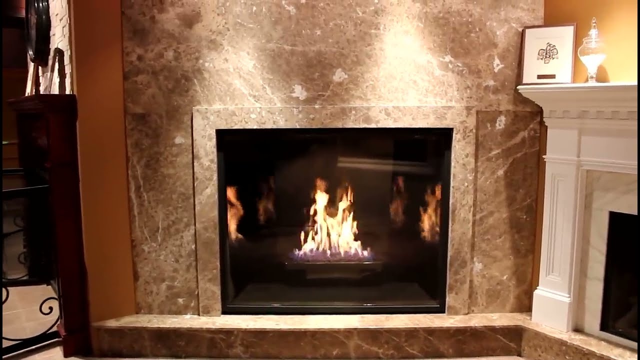 Town & Country TC54 Black Diamond Burner - Biggest Gas Fireplace Flame- NYC Fireplaces