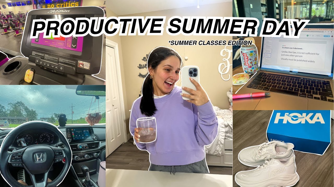 WHAT IT'S REALLY LIKE TAKING SUMMER COLLEGE CLASSES☀️📚 (day in my life as a student and intern)