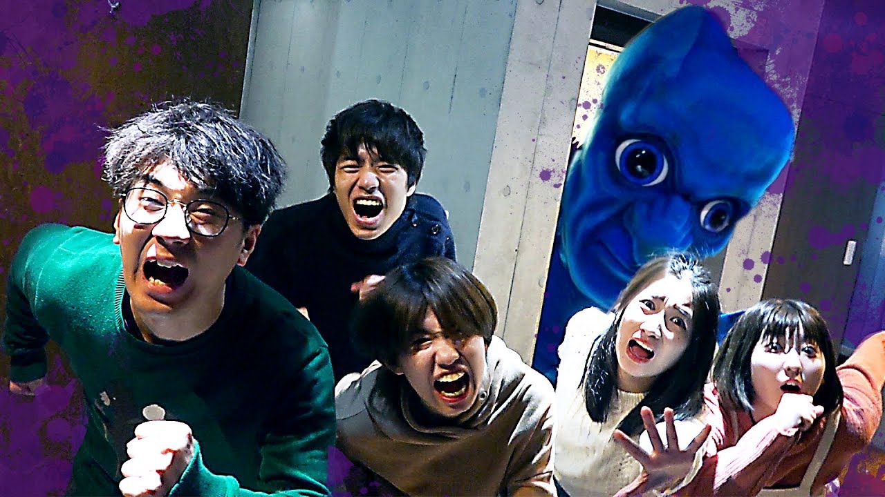 【ホラー】同じ階に居たら殺される…スタジオで青鬼エレベーター鬼ごっこやってみた！【寸劇】