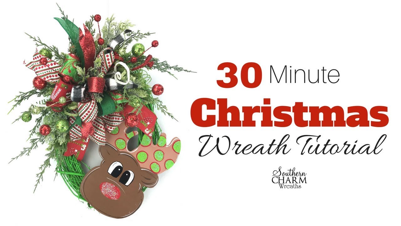 Quick 30 Minute Christmas Wreath Tutorial