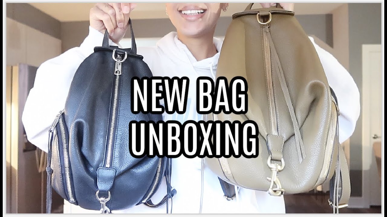 new bag uboxing haul | Rebecca Minkoff Julian Backpack + mini comparison