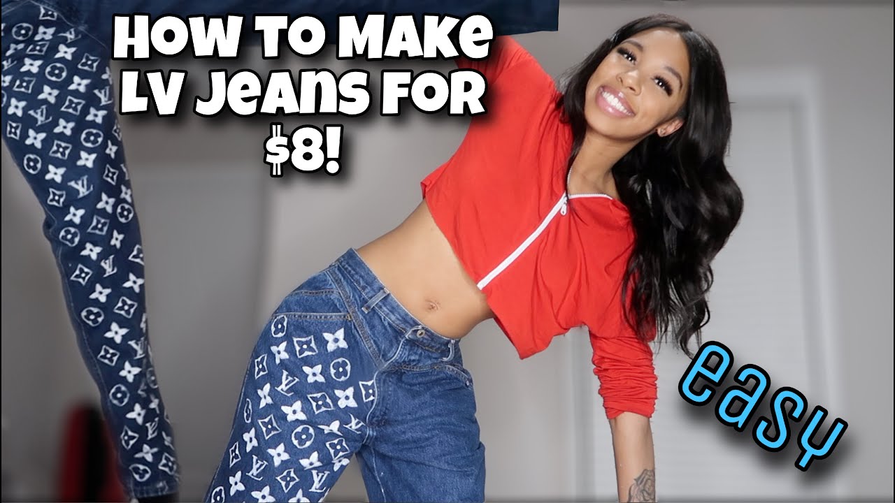 How To Make Designer Jeans for Just $8! | Luxury on a Budget | TayPancakes